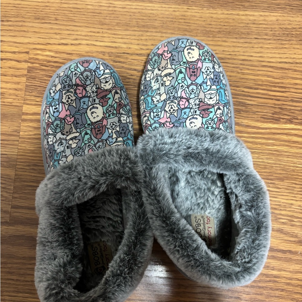 BOBS from Skechers Multicolor Cartoon Print Slippers